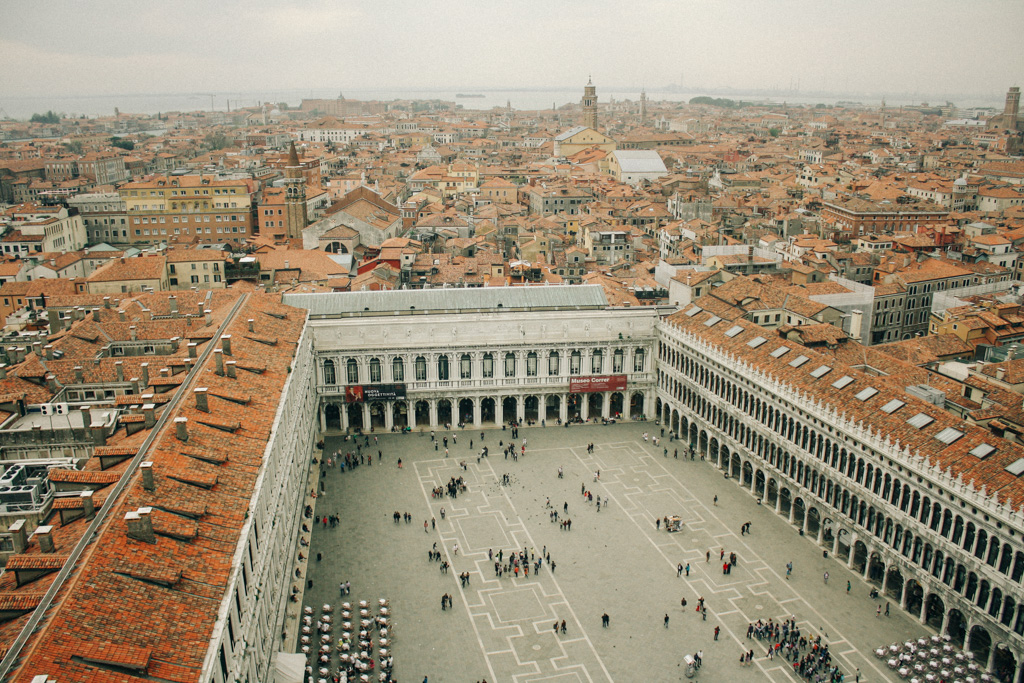Vista da Piazza San Marco a partir do Campanile di San Marco.